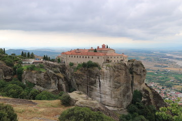 Fototapeta na wymiar View to the monastery of Saint Stephen, Meteora, Thessaly, Greece