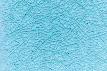 Abstract of blue crack ceramic tile ,glazed tile texture