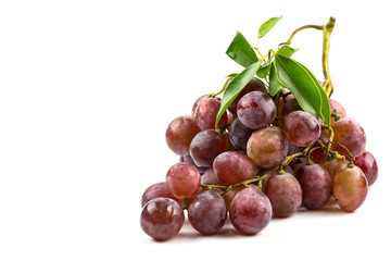 Obraz premium Single berry of red grape isolated on white background