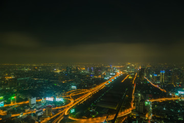 Fototapeta premium Blurred abstract bokeh of lights from cityscape