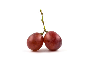Two berry of red grape isolated