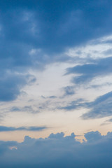 Fototapeta na wymiar Blue sky before sunset
