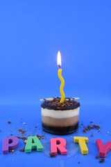 birthday cake with candles