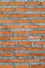 Close up background of vintage brick wall