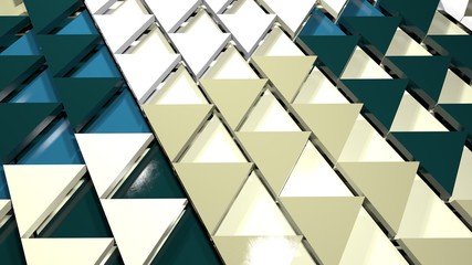 3d render abstract background. Triangle  form