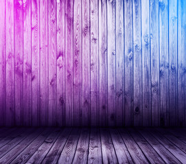 interior with neon lights