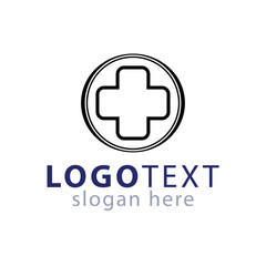 Obraz premium Medical Cross logo line icon vector template