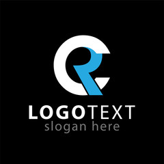 CR Initial letter abstract logo vector