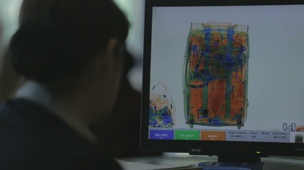 Personal things in the airport scanner