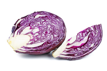 Sliced red cabbage