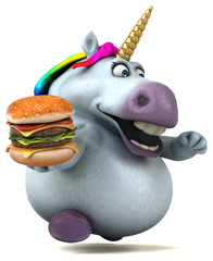 Fun unicorn - 3D Illustration