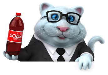 Fun cat - 3D Illustration