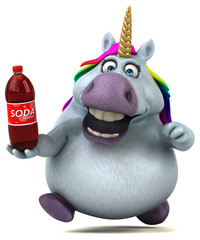 Fun unicorn - 3D Illustration