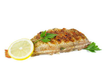 Grilled red perch fish