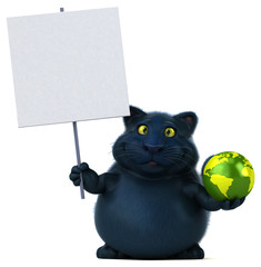 Fun cat - 3D Illustration