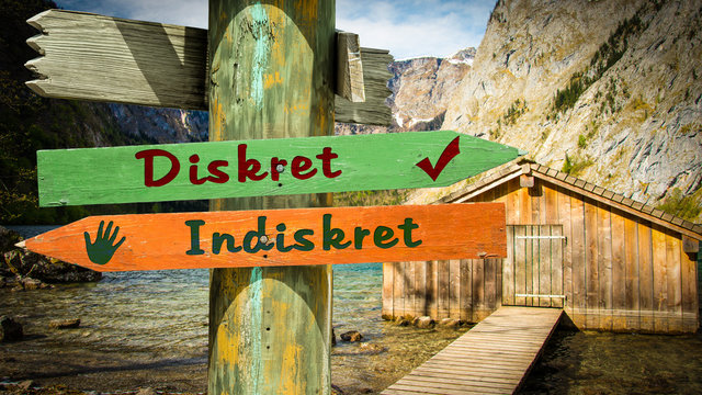 Schild 353 - Diskret