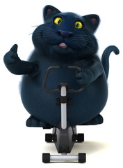 Black cat - 3D Illustration