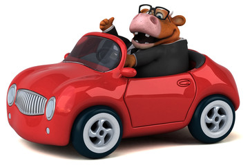 Fun cow - 3D Illustration