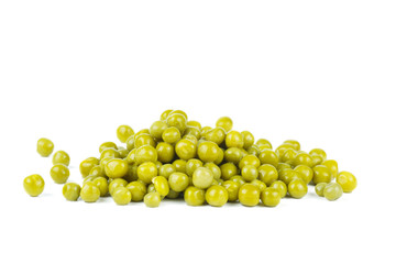 Small pile of conserved green peas