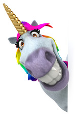 Fun unicorn - 3D Illustration © Julien Tromeur