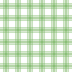 Seamless plaid, check pattern green and white. Design for wallpaper, fabric, textile, paper. Simple background
