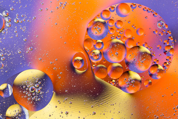 Scientific image of cell membrane. Macro up of liquid substances. Abstract molecule atom sctructure. Water bubbles. Macro shot of air or molecule. Biology, phycics or chymistry abstract background.