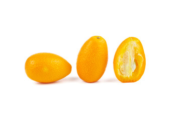 Kumquat fruits isolated on white background