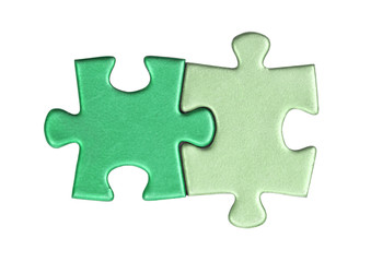 Fototapeta premium puzzle pieces on white background