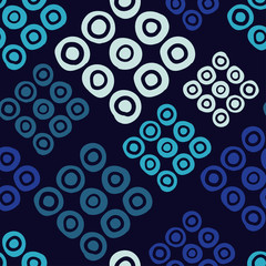 Polka dot seamless pattern. Geometric background. Brushwork. Dots, circles and buttons. Тextile rapport.