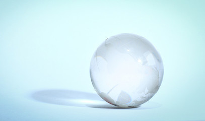 stylish glass globe.isolated on a white background