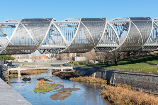 Arganzuela Bridge over Manzanares river, Madrid, Spain