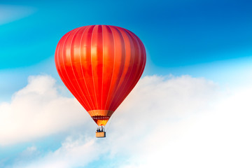 Beautiful balloons in the sky at sunset, Bali, Indonesia © proslgn