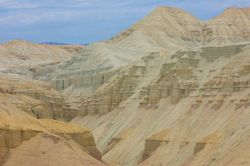 green sandy mountains, Kazakhstan, mountains of Genghis Khan