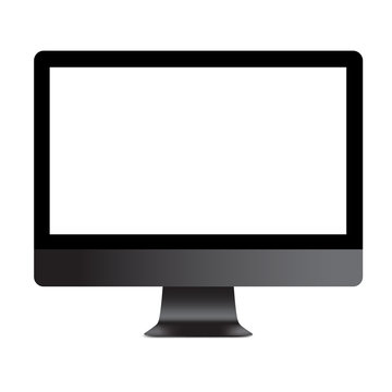 Computer dekstop isolated on white