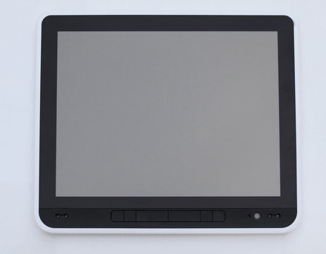 close up.digital tablet with blank screen.photo with copy space