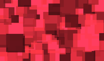 Abstraktes Muster mit vielen roten Quadraten