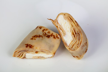 Stuffed pancake with cheese