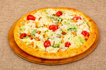 Pizza with chicken