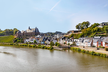 view to Saarburg in the Saarland