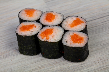 Japanese roll with salmon