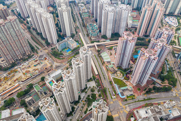 Top view of Hong Kong residential area