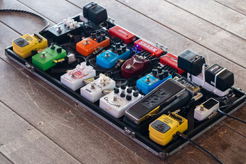 2018-07-27 Professional Electric Guitar Effects Pedal Set in the Mini Outdoor Consert in Rayong...