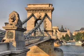 Fototapete Kettenbrücke Chain Bridge in Budapest, Hungary
