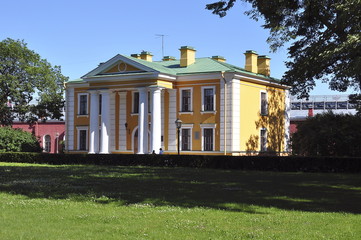 Fototapeta na wymiar Building in Peter and Paul fortress, St. Petersburg, Russia