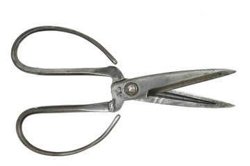 Vintage Scissors on white background from thailand.