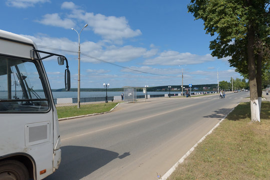 Ulitsa Mira street in Votkinsk, Russia