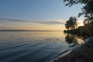 Votkinsk lake at sunset
