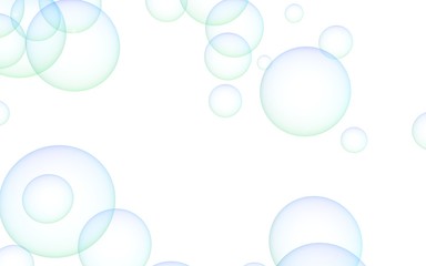 Light pastel colored background with pink bubbles. Wallpaper, texture blue balloons. 3D illustration