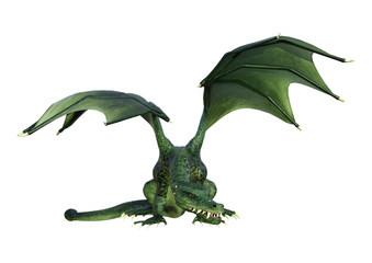 Fototapeta premium 3D renderowania Fantasy Dragon na białym tle