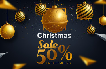 Christmas sale background, promotional poster for Christmas sale